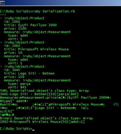 ruby kod parcaciklari 17 yaml ve binary serilestirme 01