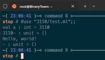 Use Command with Utop